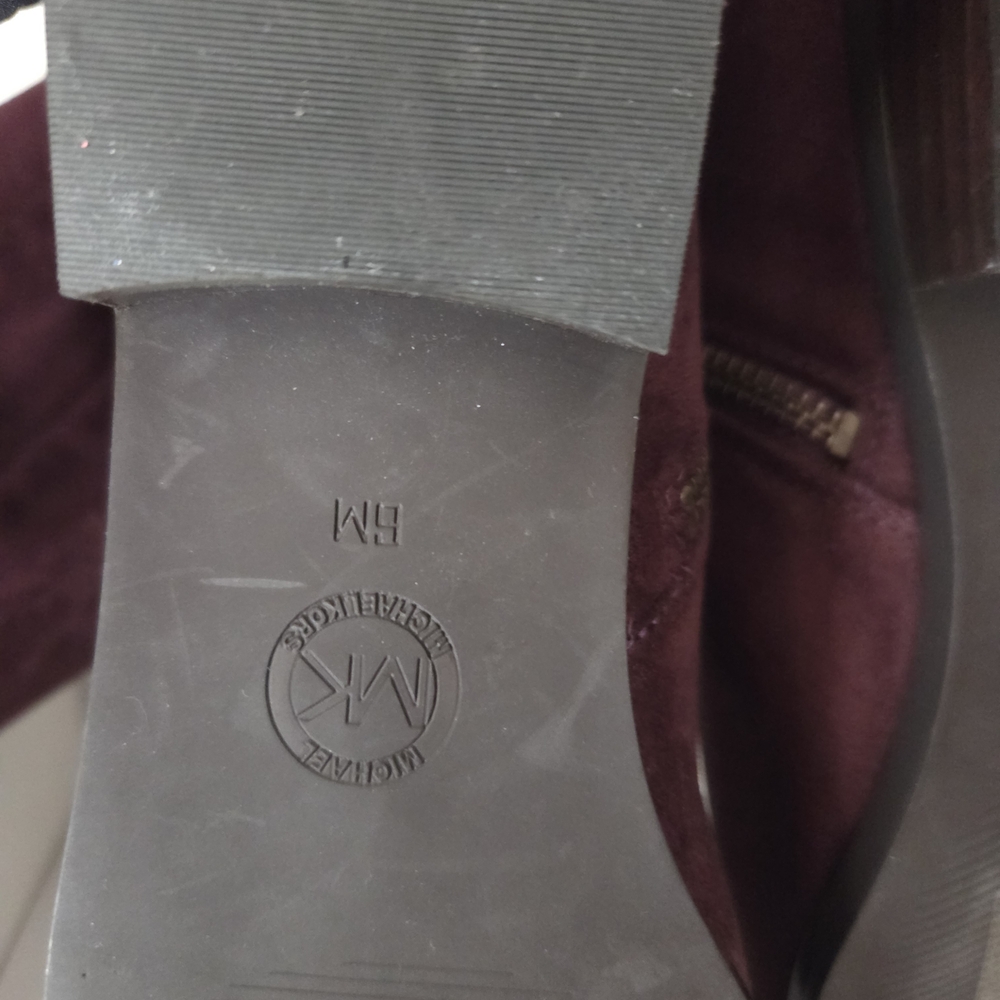Michael Kors Women's Burgundy Suede Boots Size 6 - Picture 12 of 16